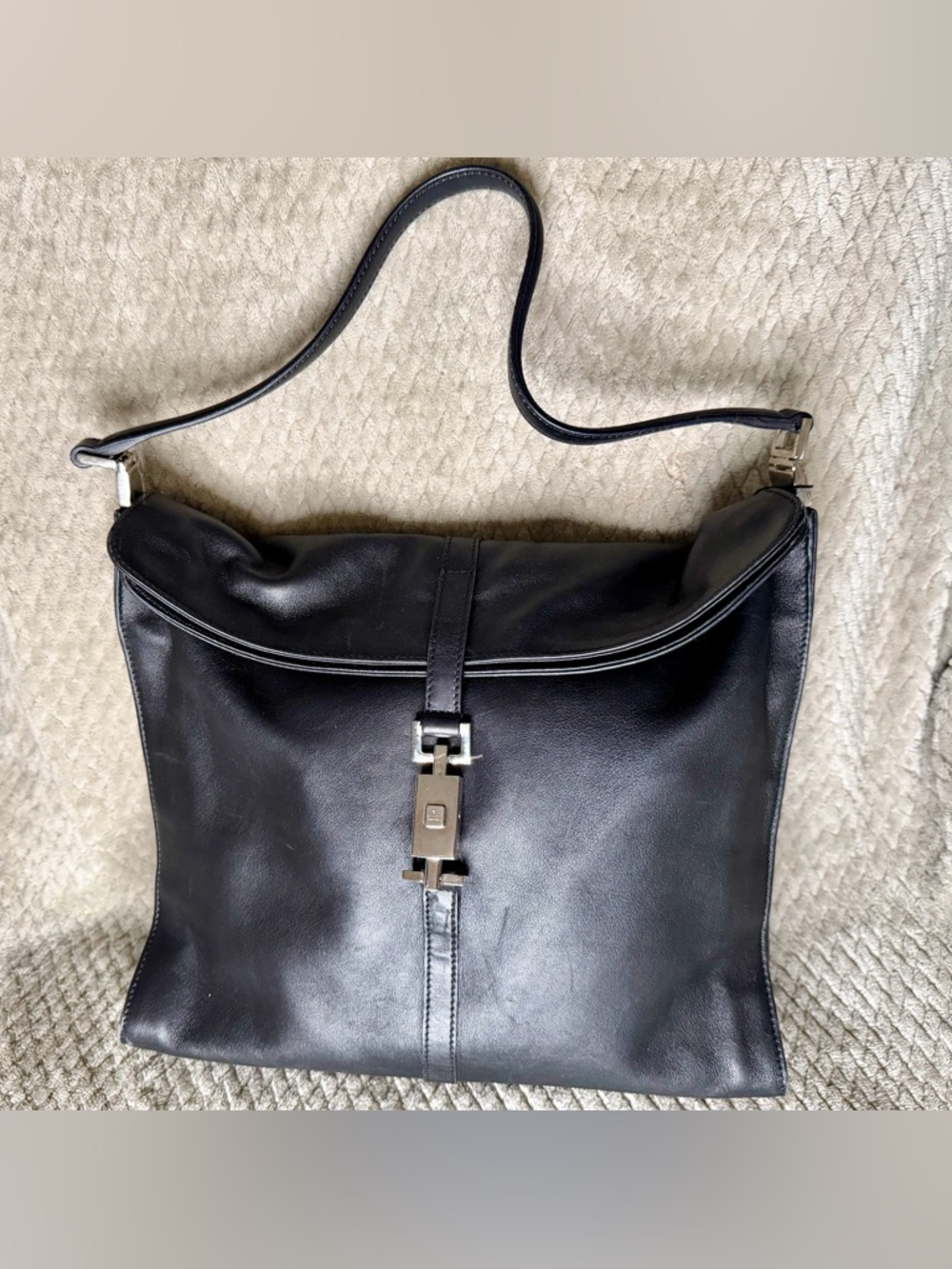 Gucci Jackie calfskin leather shoulder bag